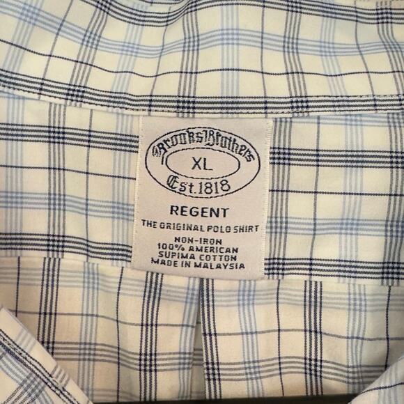 Brooks Brothers Regent Long Sleeve Button Down Checkered Shirt Size XL Preppy - Picture 3 of 12